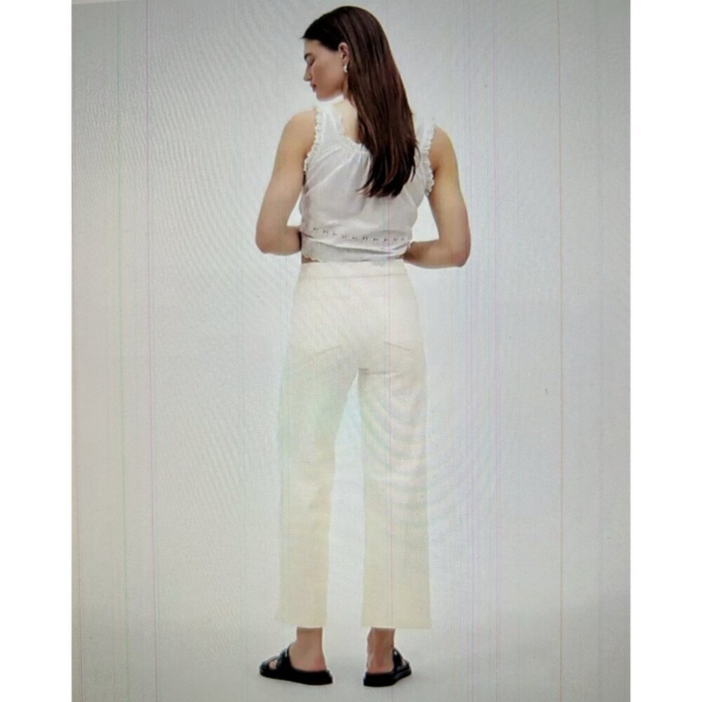 Madewell Emmett Wide-Leg Crop Jean High Rise Welt Pocket Vintage Canvas Size 23 - Picture 2 of 16